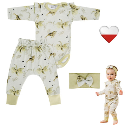 KOMPLET DLA DZIEWCZYNKI ŁABĘDZIE