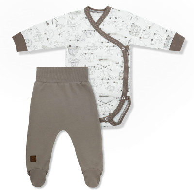 KOMPLET BODY KOPERTOWE+PŁÓŚPIOSZKI KOLEKCJA AUTKA ECRU