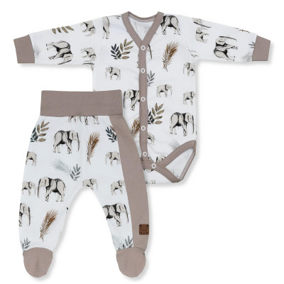 KOMPLET BODY ROZPINANE+PÓŁŚPIOSZKI KOLEKCJA SŁONIKI