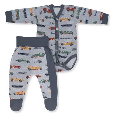 KOMPLET BODY ROZPINANE+PÓŁŚPIOSZKI KOLEKCJA PAN SAMOCHODZIK