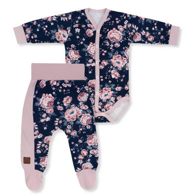 KOMPLET BODY ROZPINANE+PÓŁŚPIOSZKI KOLEKCJA RÓŻA ANGIELSKA GRANAT