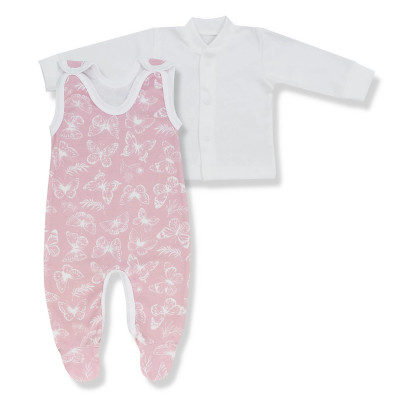 KOMPLET ŚPIOSZKI+KAFTANIK KOLEKCJA MOTYLKI