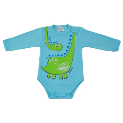 Body niemowlęce dł. rękaw  DINO BŁĘKIT