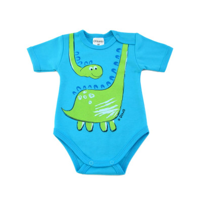 Body niemowlęce kr. rękaw  DINO BŁĘKIT