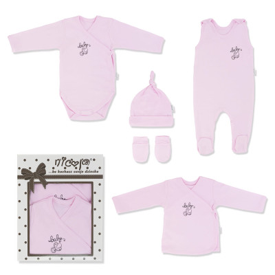 Wyprawka  dla noworodka - różowa Ekskluzywna Polski Producent