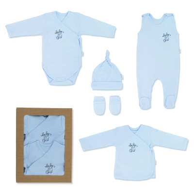 Wyprawka  dla noworodka - niebieska Ekskluzywna Polski Producent