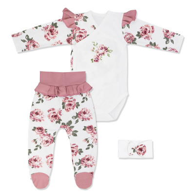 KOMPLET DLA DZIEWCZYNKI RÓŻA BIAŁA