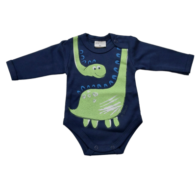 Body niemowlęce długi rękaw DINO GRANAT