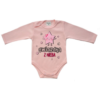 Body niemowlęce  GWIAZDKA Z NIEBA pudrowy róż