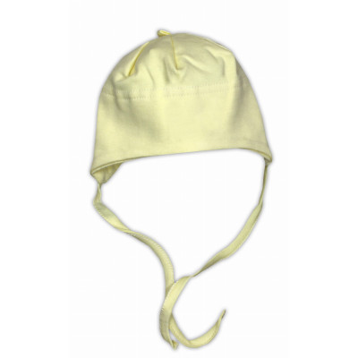 Czapeczka wiązana żółta