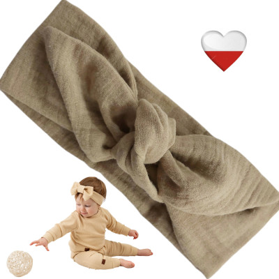 Opaska muślinowa pinup camel Opaski dla Dziewczynek TuBobo