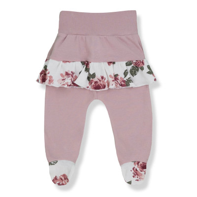 PÓŁŚPIOSZKI Z FALBANKĄ  RÓŻA  AKWARELA