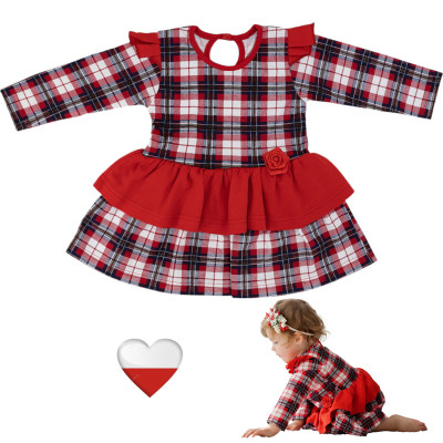 Sukienka dla Dziewczynki w  czerwoną kratkę TuBobo